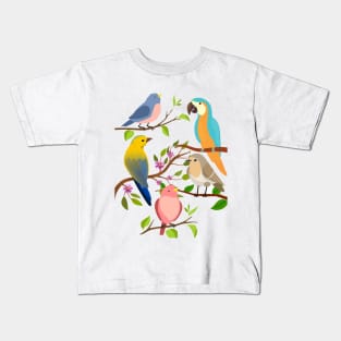 Colorful birds Kids T-Shirt